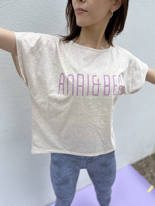 LOGO TEE/Anri&Bebeオリジナル/ヨガウェア/ヨガトップス/Tシャツ